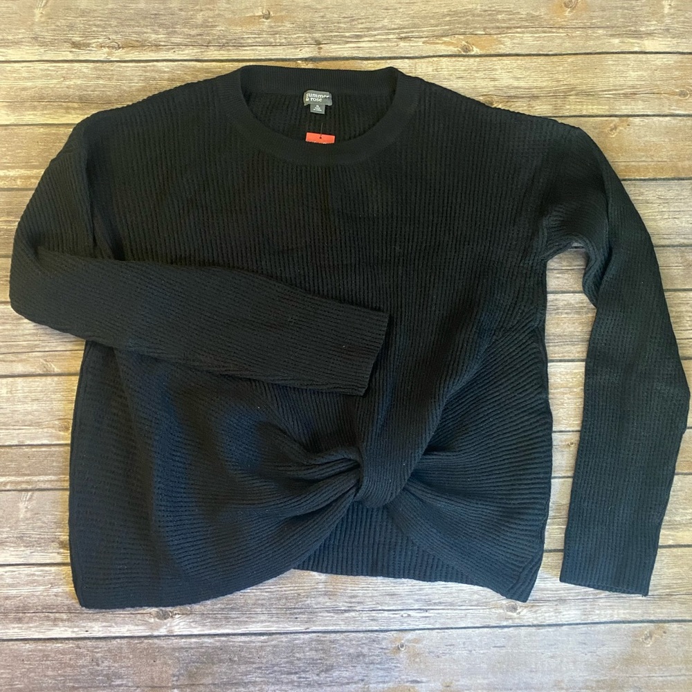NWT Courtney Knot Front Thermal Sweater